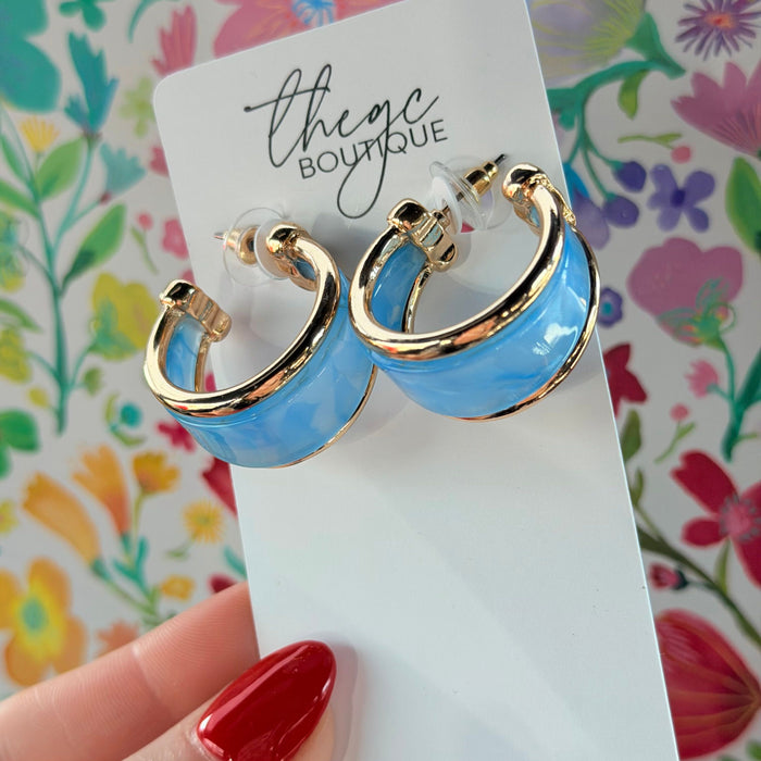 Gold/Blue Hoop