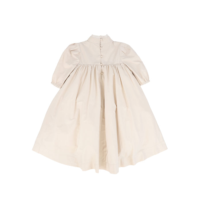 gown short taffeta lace detail - pink