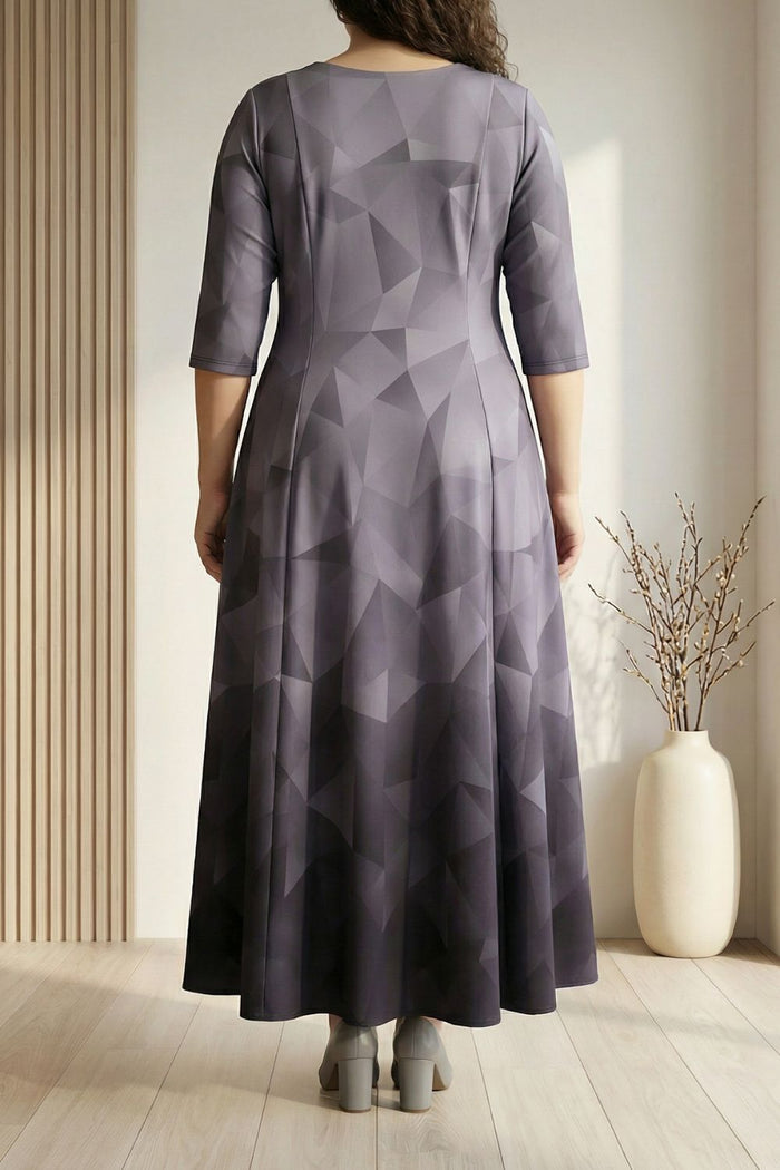 Grey Prism Printed Maxi Dress