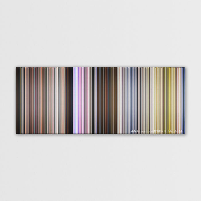 Groupers movie barcode canvas print, the whole film as stripes of color