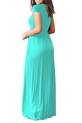 HAOMEILI Women's Casual Short/Long Sleeve Maxi Dress with Pockets - Style Heist