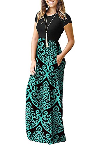 HAOMEILI Women's Casual Short/Long Sleeve Maxi Dress with Pockets - Style Heist