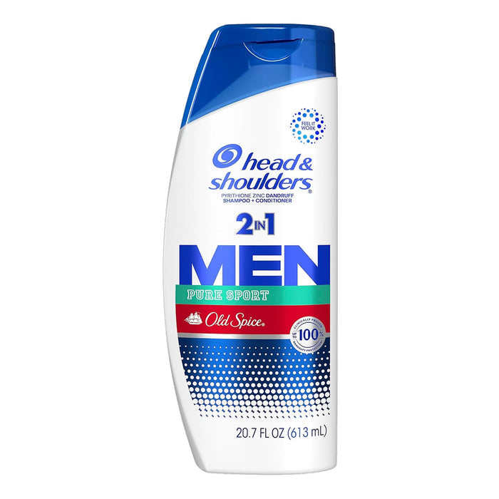 Head & Shoulders Men Old Spice Pure Sport 2-in-1 Dandruff Shampoo and Conditioner - 20.7 oz - 4 Pack