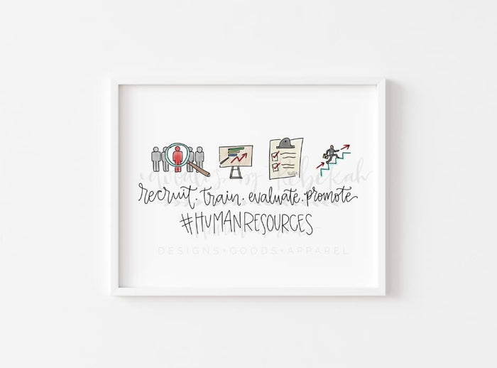 #HumanResources 8x10 Print - Print