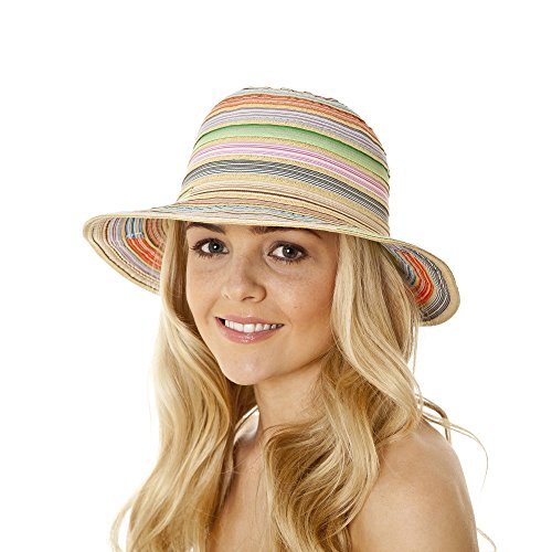 i-Smalls New Season for 2015 Ladies Narrow Brim Ribbon Braid Fashion Sun Hat - Style Heist