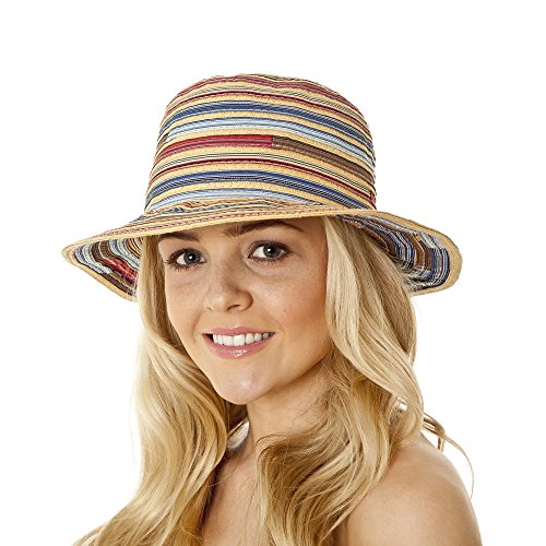 i-Smalls New Season for 2015 Ladies Narrow Brim Ribbon Braid Fashion Sun Hat - Style Heist