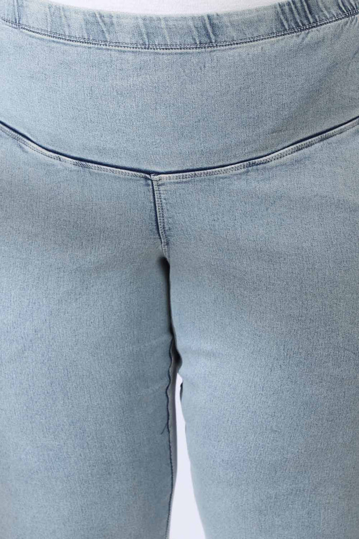 Ice Wash Bottom Design Tummy Shaper Boot Cut