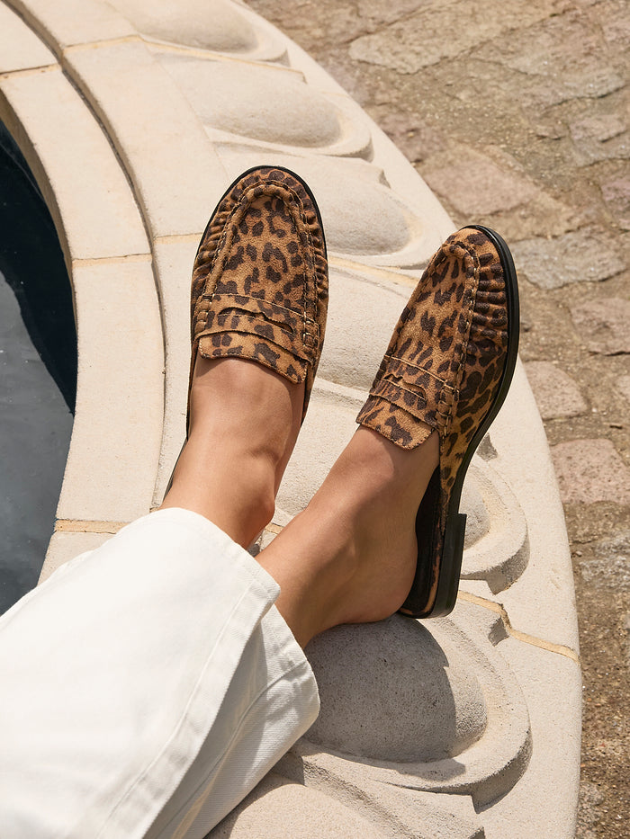 Intro Leopard Print Slip On Mules