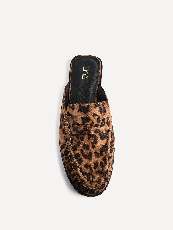 Intro Leopard Print Slip On Mules