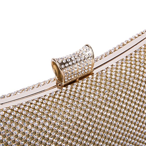 Ladies Sparkly Crystal Diamante Evening Bag Wedding Clutch Party Bag Womens Handbag