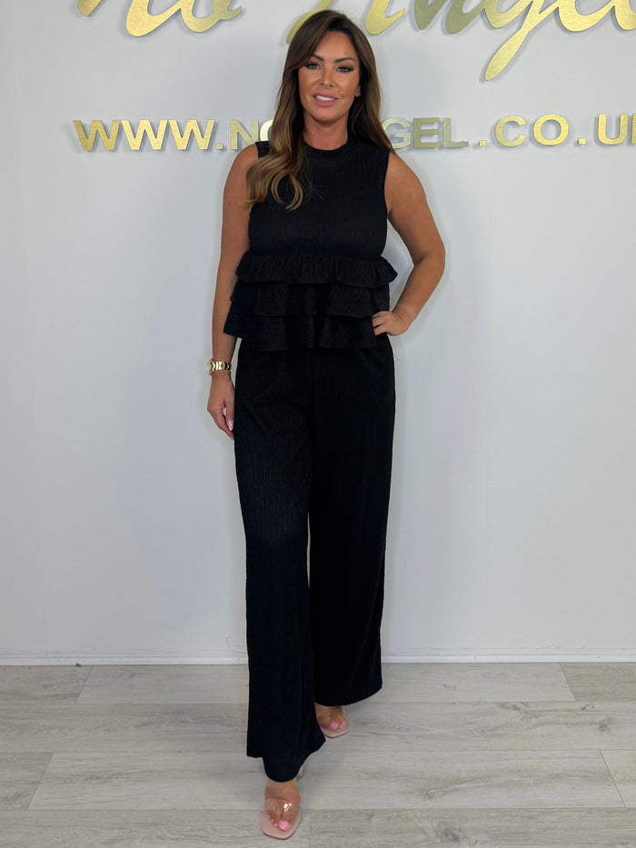 Layered Sleeveless High Neck Trouser Co-Ord (3 Colours)