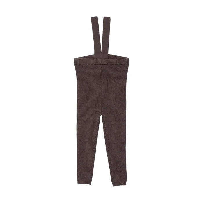 leggings knit suspender - chocolate brown
