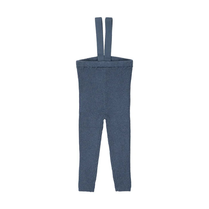 leggings knit suspender - vintage blue