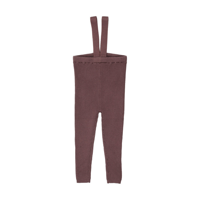 leggings knit suspender - vintage purple