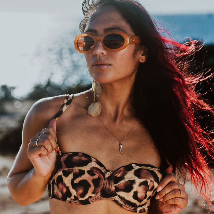 Leopard Print Shapewear Bikini Bottom – Artisan Sustainable Swimwear from Ibiza