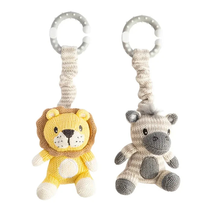 Living Textiles Zebra & Lion Stroller Toy