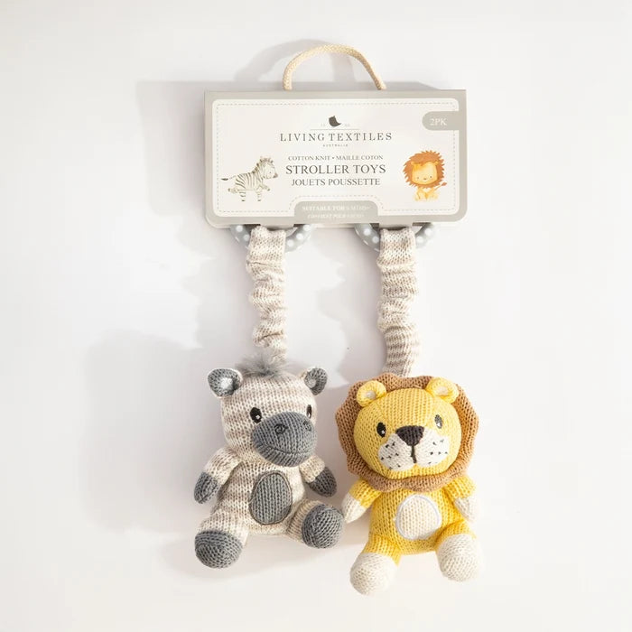Living Textiles Zebra & Lion Stroller Toy