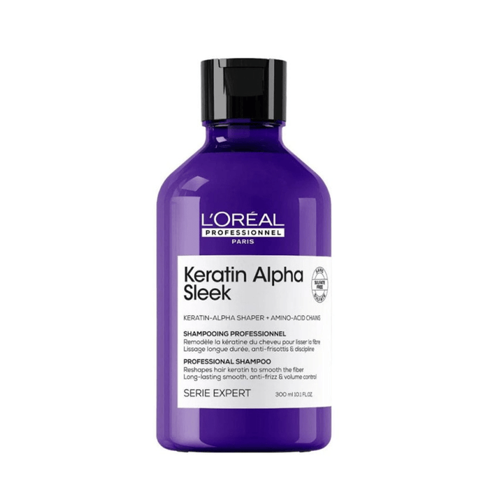 L'Oréal Professionnel Keratin Alpha Sleek Sulfate-Free Shampoo 300ml - Beauty Tribe