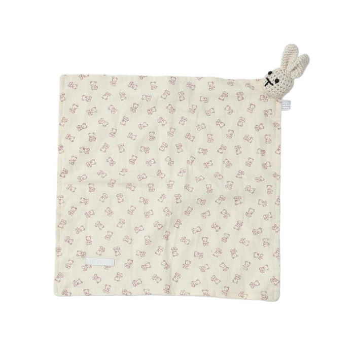 lovey teddy print with bunny - pink
