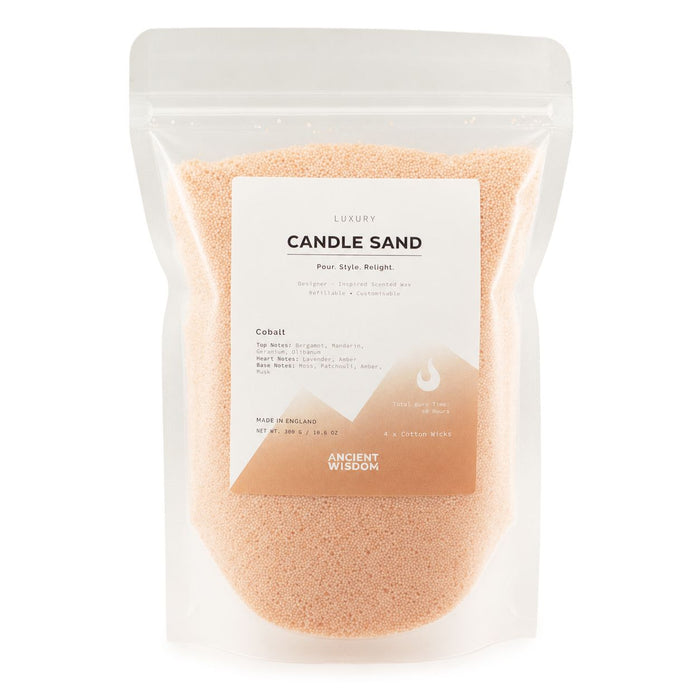Luxury Candle Sand Wild Cobalt Taupe Orange Scented Pourable Candle