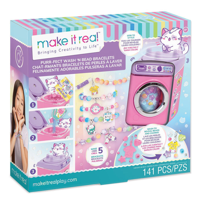 Make It Real Purr-Fect Wash N Bead DIY Bracelet Set