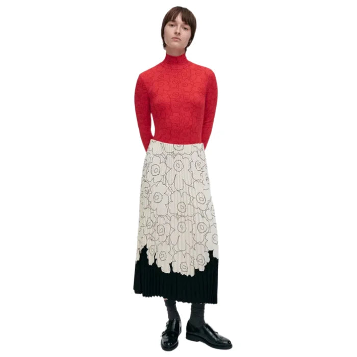 Marimekko Piiru Piirto Unikko Placement Skirt Black & Off White Eleish Van Breems Home