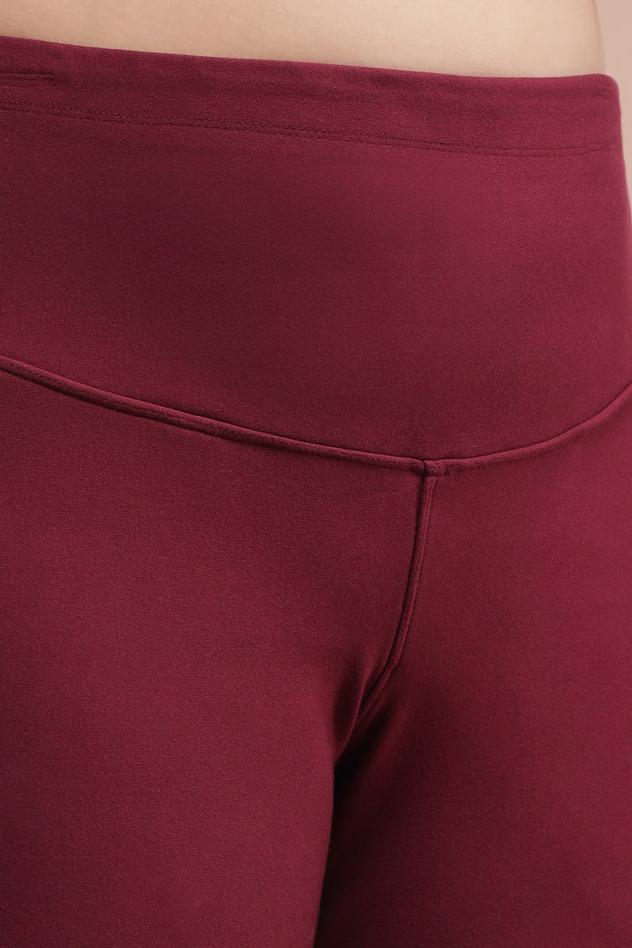 Maroon Tummy Shaper Bell Bottom