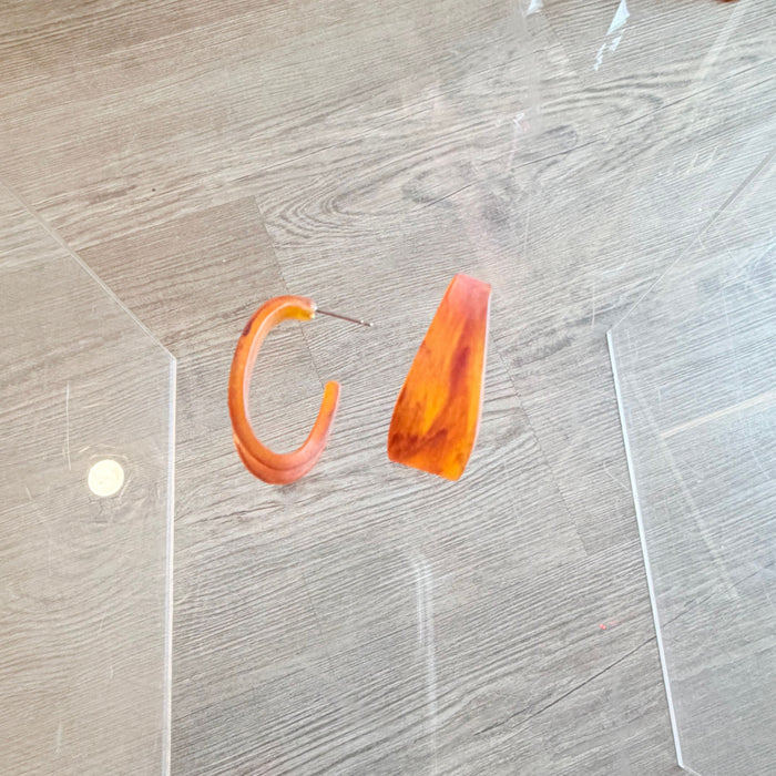 Matte Oval Earring