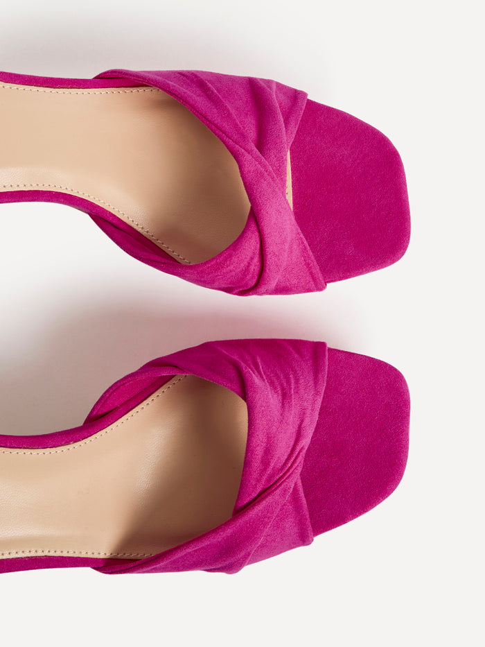 Mavie Fuchsia Platform Heeled Sandals