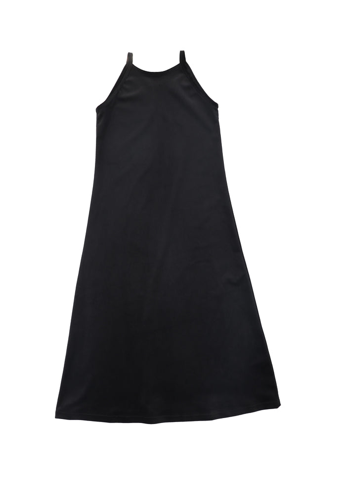 maxi dress velour jumper with ribbon blouse - black/ivory