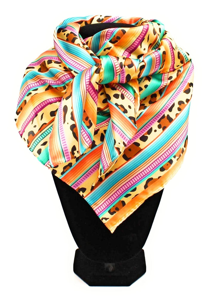 Silk Wild Rag - Serape & Leopard
