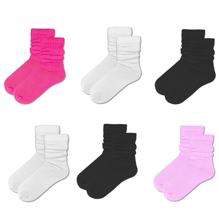 Pink Black and White Assortment / 6 Pair Bulk Pack