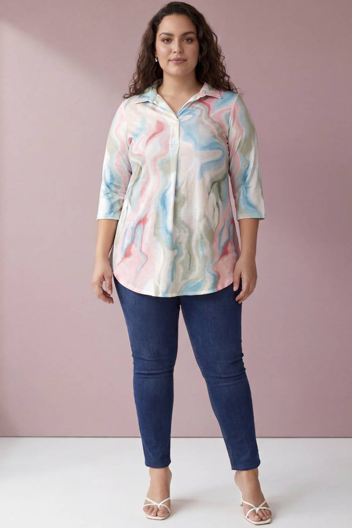 Modern Marble Centre Pleat Top