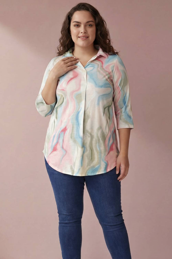 Modern Marble Centre Pleat Top