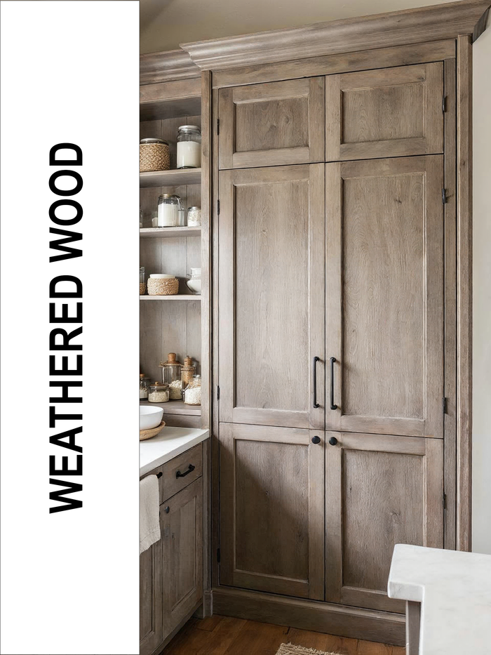 Weathered Wood finish kit from Retique It for wood furniture and accents, featuring a smooth, weathered wood look.