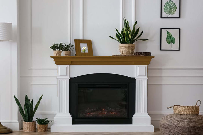 Retique It Wood'n Finish Kit Large in Dark Pecan, featuring a grained wood finish for fireplace mantles and home decor projects.