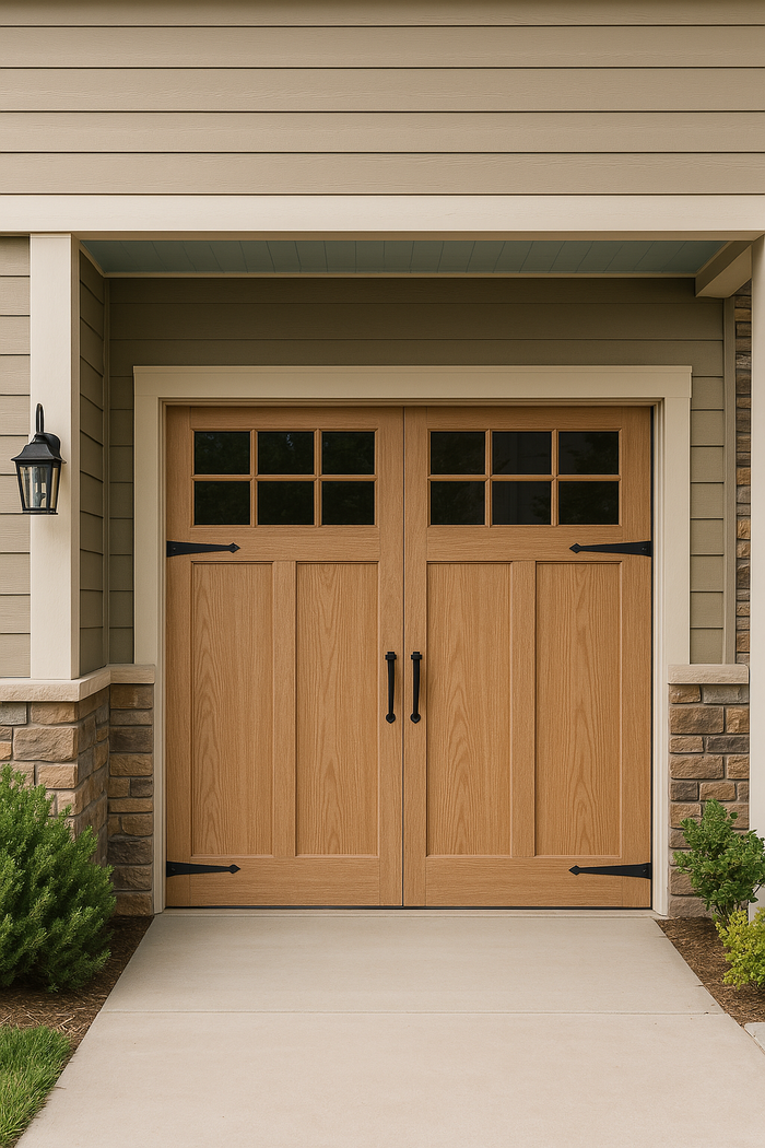 Large Wood'n Kit by Retique It in Pickled Oak finish, suitable for enhancing garage doors with a natural wood appearance.