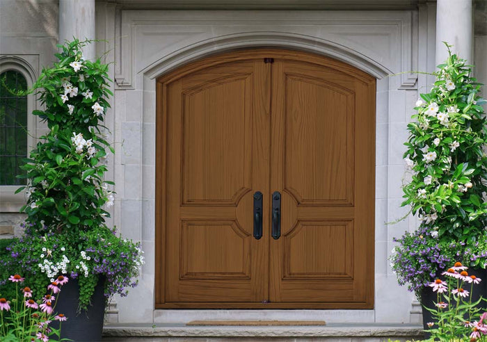 Retique It Wood'n Finish Kit Large in Vintage Cherry, featuring wood grain and finish application for double front door.