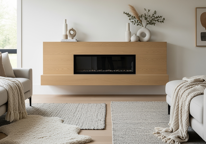 Retique It Fireplace Wood'n Finish Kit in White Oak for full fireplace staining, featuring stain bottles and applicators.