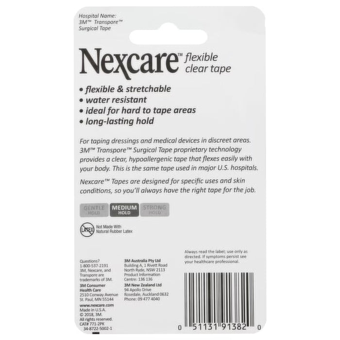 Nexcare Clear Flexible Medical Tape - 2 Ct - 24 Pack