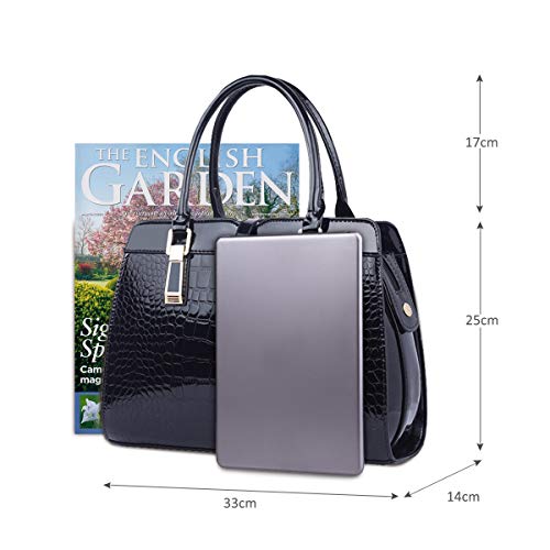 Nicole&Doris Ladies Handbags Fashion Zipper top Handle Bag Leather Shoulder Messenger Bag for Women