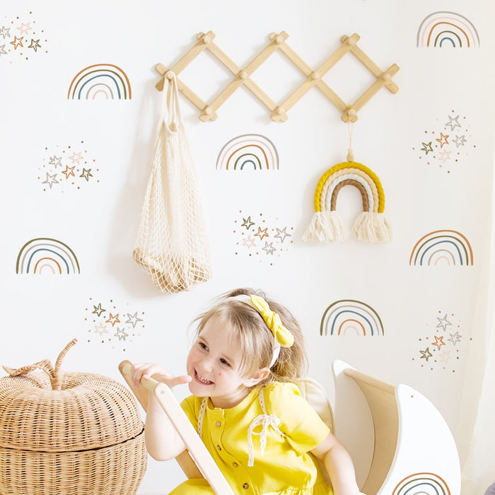 Nursery Wall Decals Rainbow and Stars