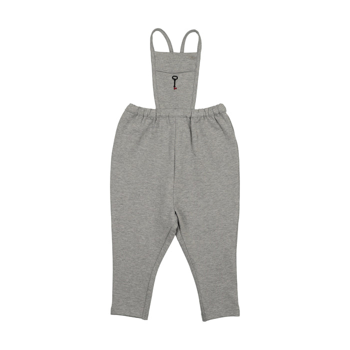 one piece limited capsule bib overalls - light gray heather