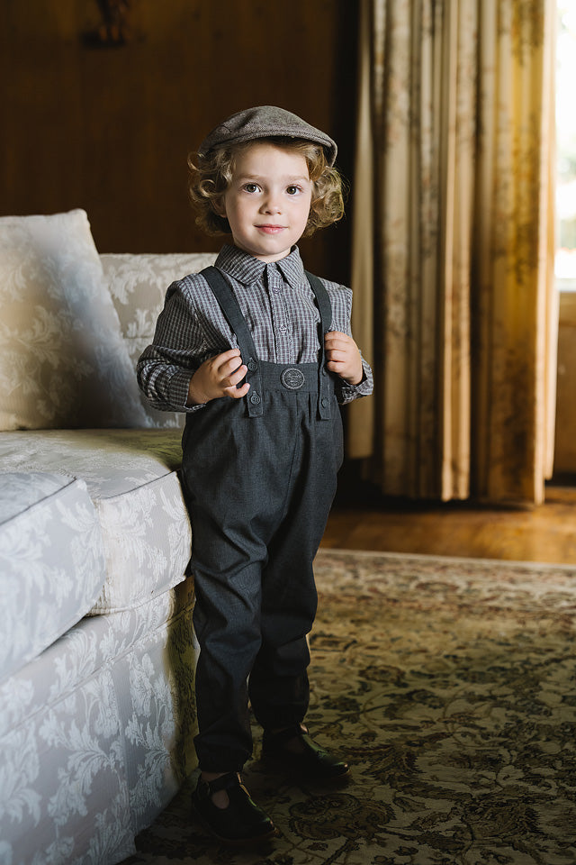 one piece long romper - mid gray