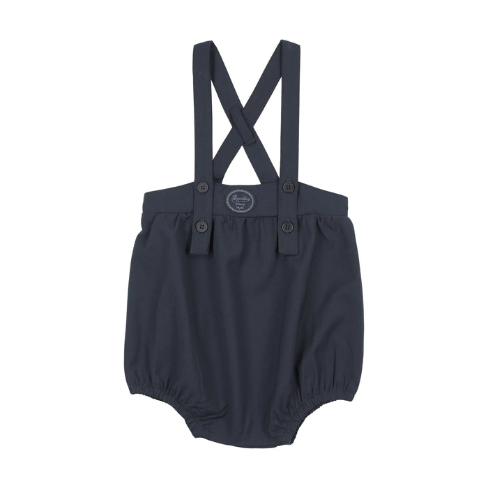 one piece plaid edition bubble romper - navy