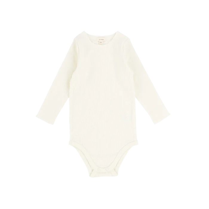 onesie l/s crewneck ribbed - cream