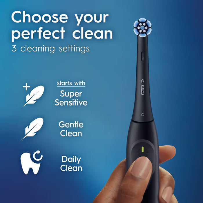Oral-B iO Series 2 Electric Toothbrush, Pure White & Night Black, 2pk., 3 Brush Heads