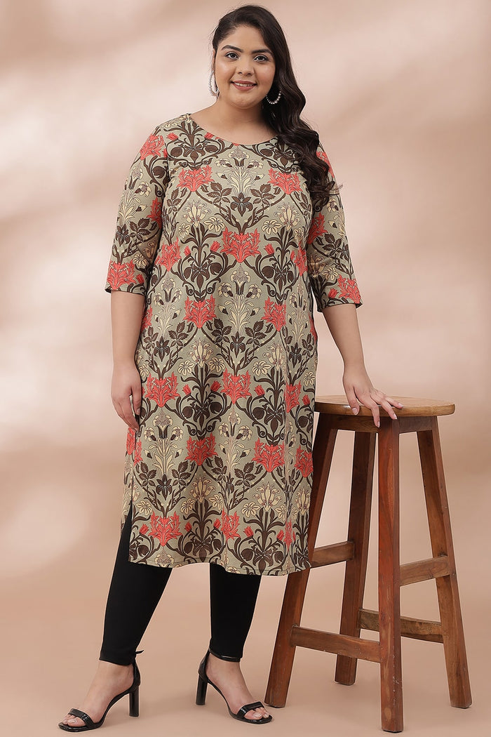 Ornate Green Printed Kurti