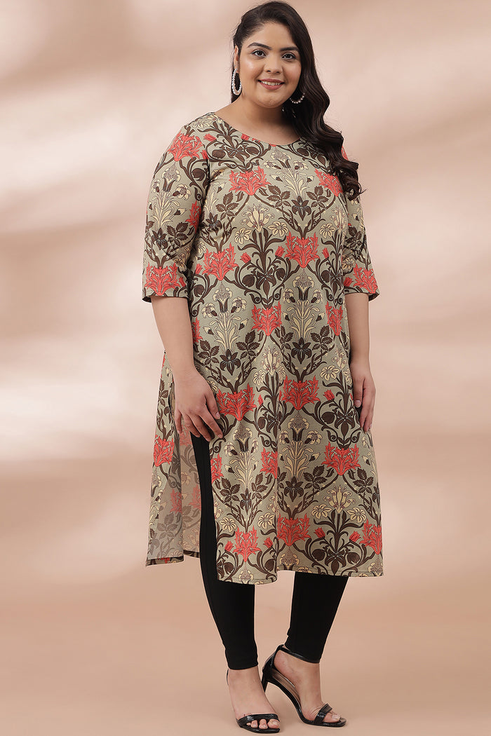 Ornate Green Printed Kurti