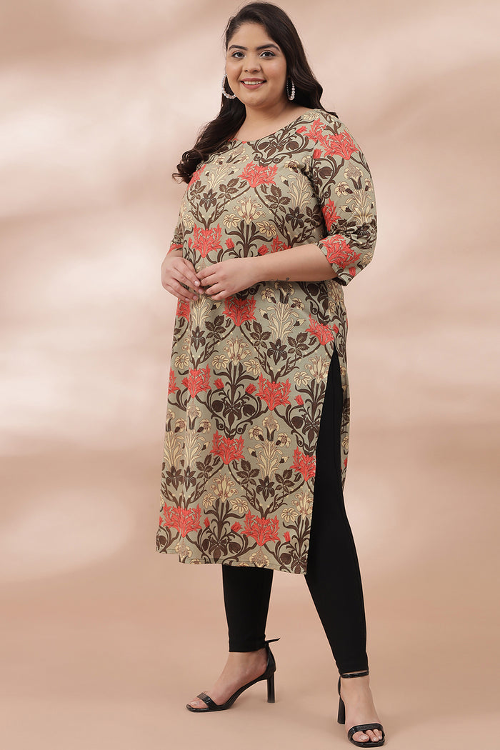 Ornate Green Printed Kurti